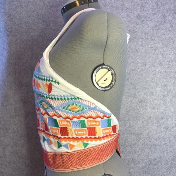 Altar'd State Women's Embroidered Aztec Halter Crop Top, Size XS, Fits Like S-M - Picture 4 of 11